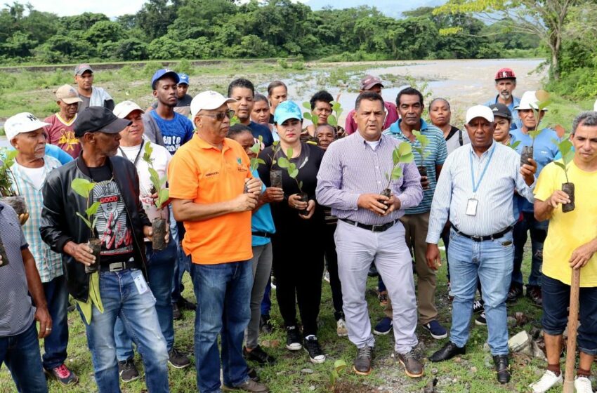  Provincial de Medio Ambiente desarrolla jornada de reforestación en sección Caribe del río Yuna