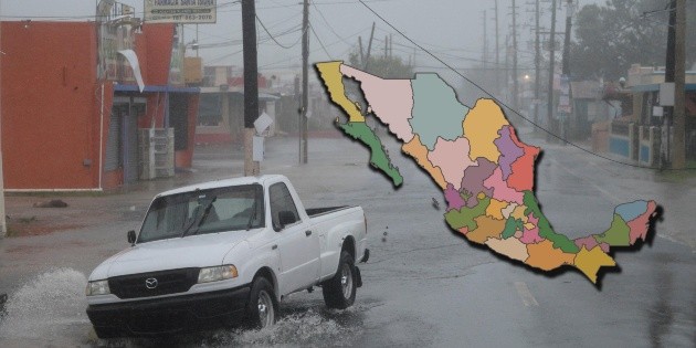  Prevén lluvias fuertes en 16 estados de México este miércoles