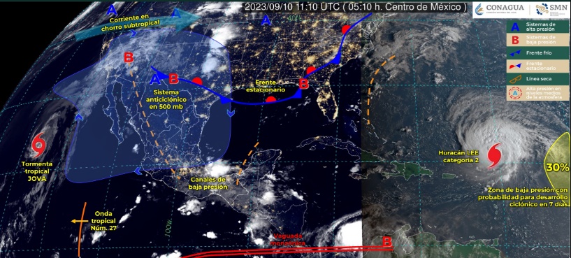  Prevén lluvias muy fuertes para Campeche, Chiapas, Tabasco y Veracruz