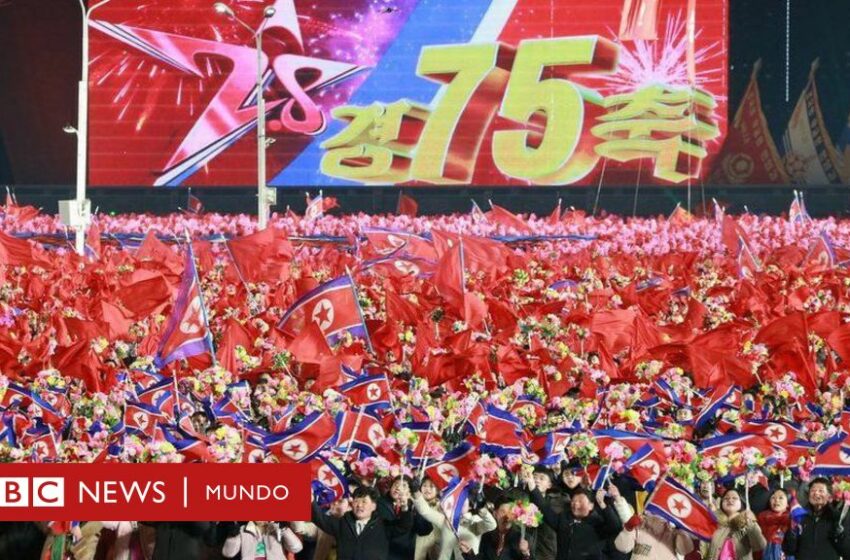  En imágenes: las espectaculares celebraciones en Corea del Norte por el 75º aniversario del país