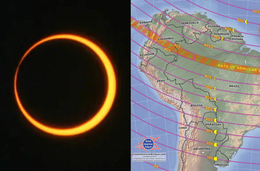  Eclipse solar del 14 de octubre de 2023: desde dónde se verá mejor en Colombia y otros países de América