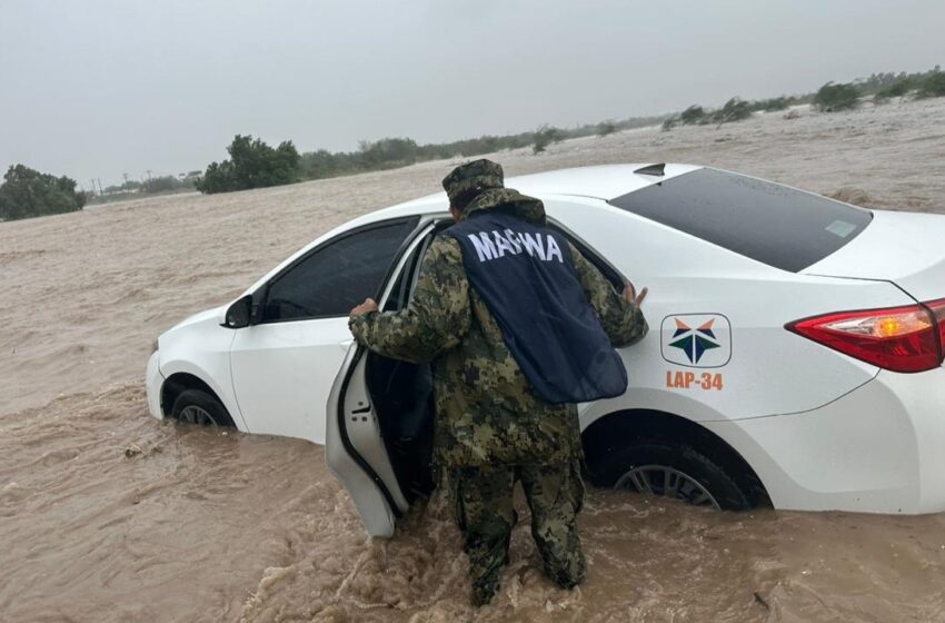  SEMAR activa "Plan Marina" con más de 5 mil elementos en Sonora y Sinaloa por tormenta …