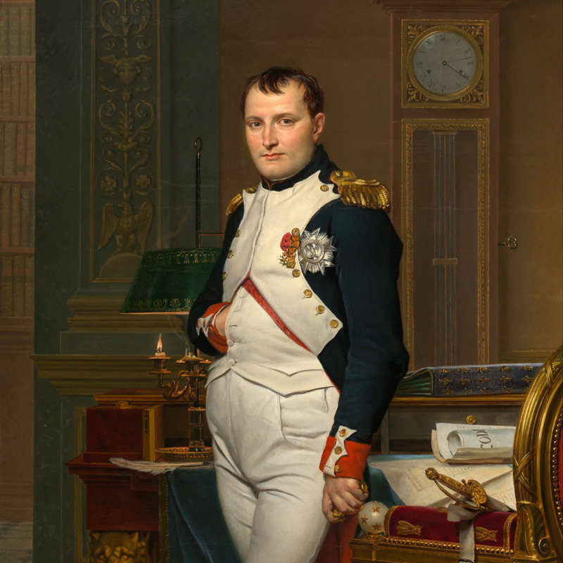 El emperador Napoleón en su estudio de Las Tullerías, por Jacques-Louis David