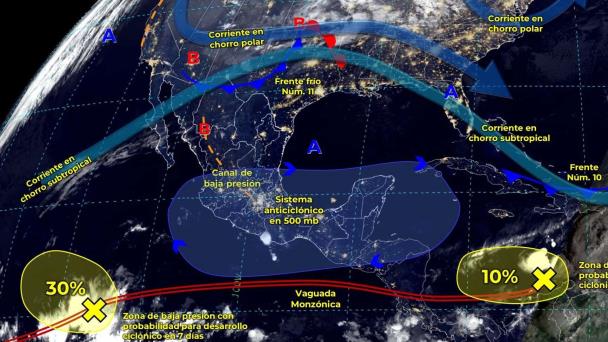  Qué tan lejos se localiza el posible nuevo ciclón el Pacífico que vigila el Meteorológico