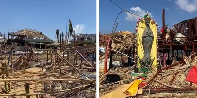  ¿Milagro en Acapulco? Imagen de la virgen resiste a destrucción de "Otis" (VIDEO)