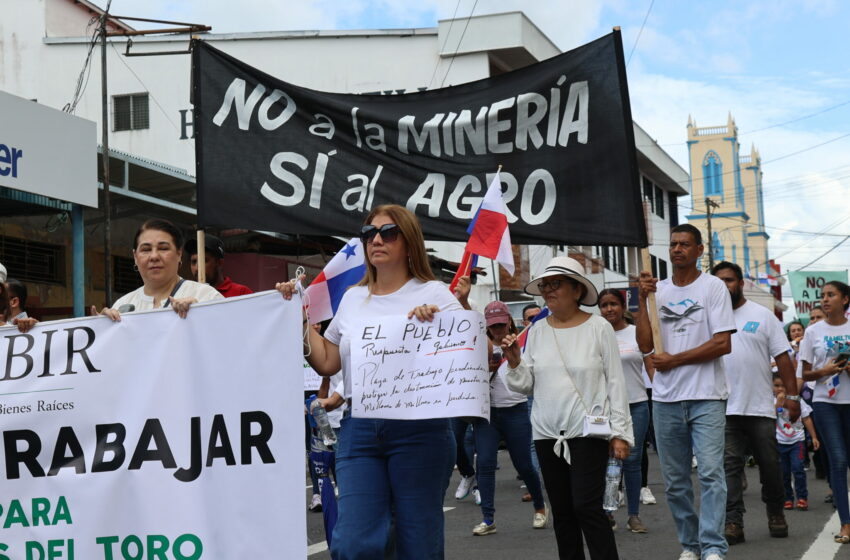  "No a la minería, sí al agro", gritan en la región más golpeada por la crisis en Panamá