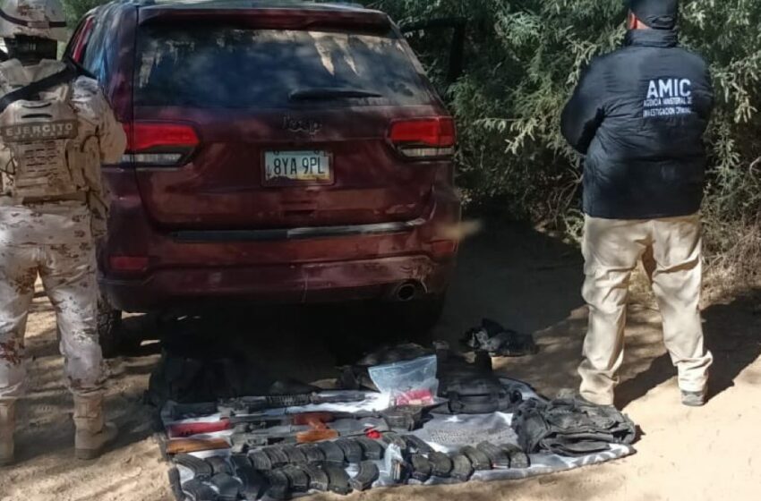  Aseguran arsenal y 14 autos durante operativo en Tubutama, Sonora; hay un detenido