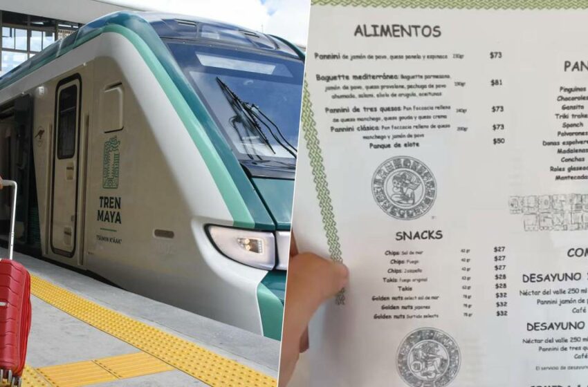  ¿Menú en 'Comic Sans' en el Tren Maya? Esta es la comida y los precios a bordo