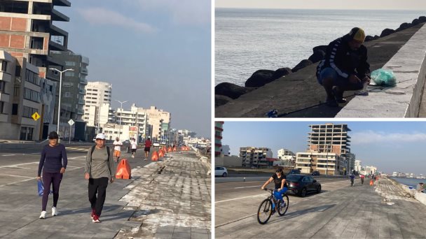  Veracruzanos disfrutan actividades al aire libre en el bulevar