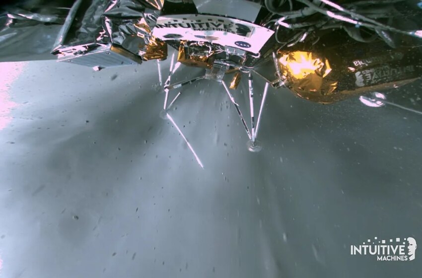  Una espectacular foto muestra el alunizaje ‘in extremis’ de la nave Odiseo, que sigue viva en la Luna