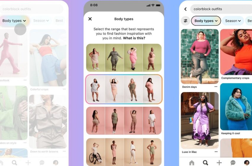  Pinterest ya permite filtrar búsquedas por tipos de cuerpo