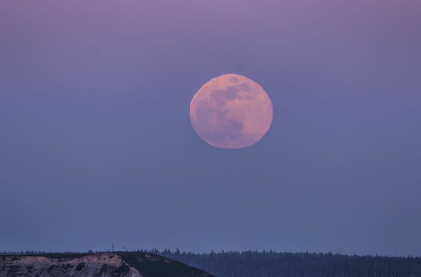  Así se podrá observar la Luna Rosa a finales de abril