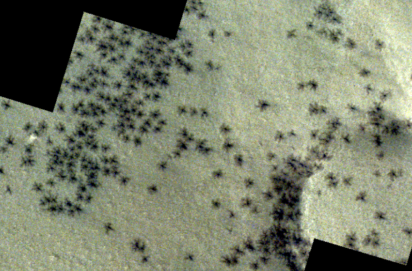  La sonda espacial Mars Express observa signos extraños de «arañas» en Marte
