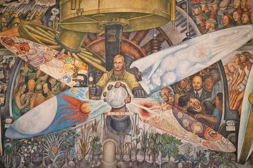  Muestra Bellas Artes lo que quedó del mural de Diego Rivera en el Centro Rockefeller, en NY