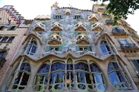 La Casa Batlló, diseñada por Antoni Gaudí.