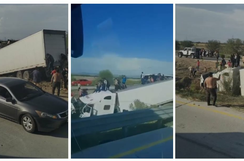  Tráiler que transportaba indocumentados hacia Estados Unidos se accidenta en Sonora