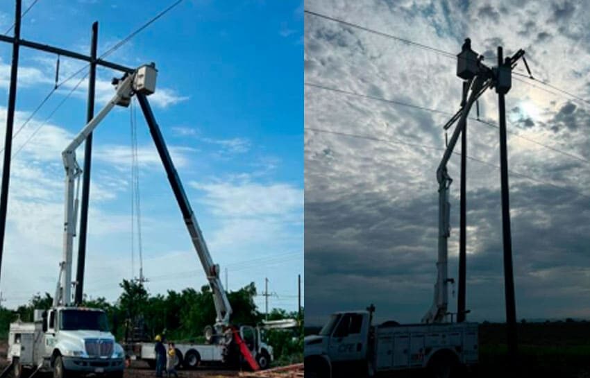  Restablece CFE suministro eléctrico al 95% de afectados por fuertes lluvias y vientos en Sonora