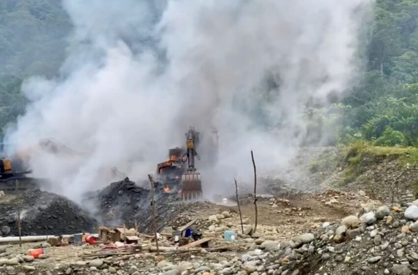  Ejército destruyó dos unidades de minería ilegal de las disidencias Farc en Cauca