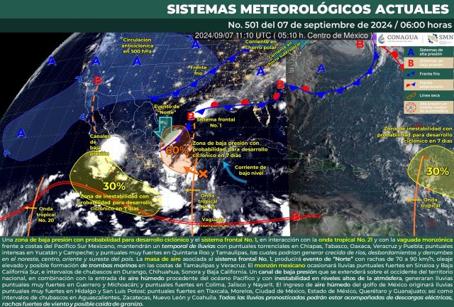  Pronóstico del tiempo para el 7 de septiembre de 2024 – La Jornada Videos