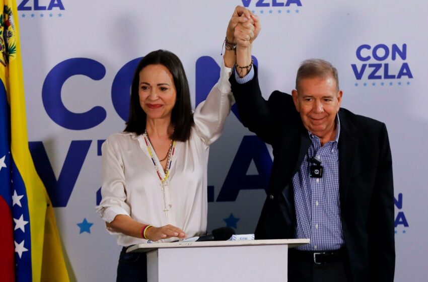  Los opositores venezolanos María Corina Machado y Edmundo González Urrutia, premio Sájarov 2024