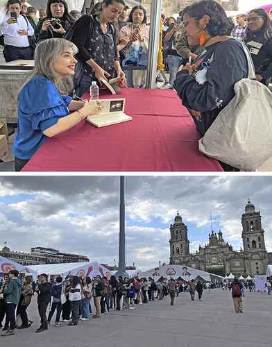  Cientos de asistentes a la  FIL Zócalo recibieron como rockstar a Mariana Enriquez