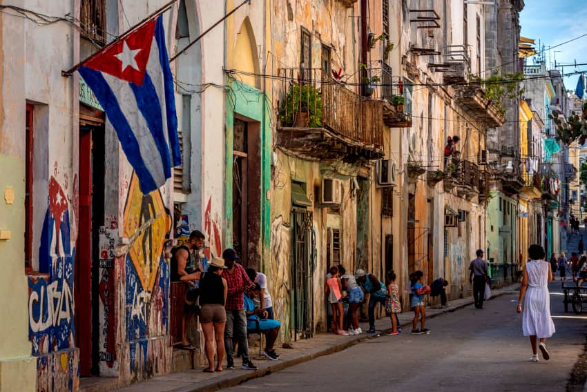 Vista de una calle de La Habana