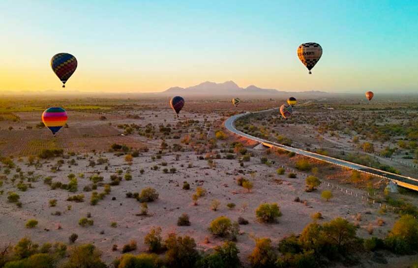  Inicia Tercer Festival del Globo, con vuelo libre de 20 aerostáticos desde Econatura, en Hermosillo