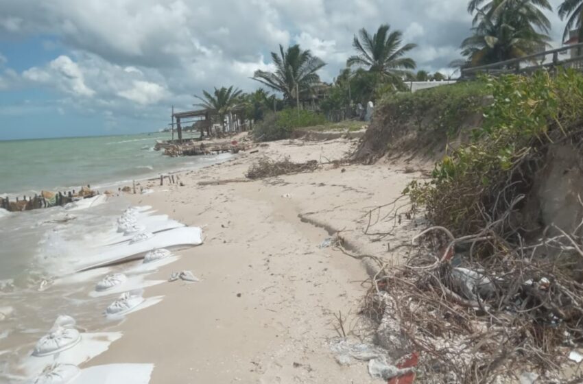  Desaparece franja costera en Yucatán