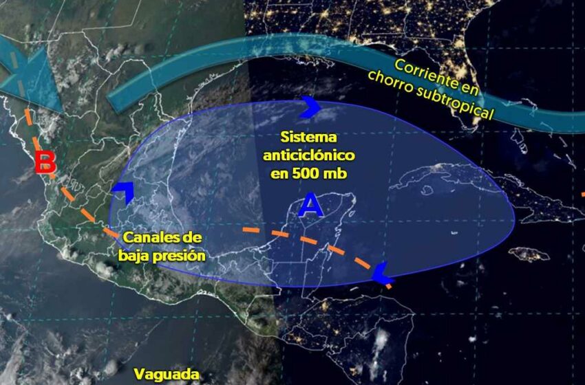  Se pronostican lluvias puntuales fuertes en estados del oriente y sureste del país