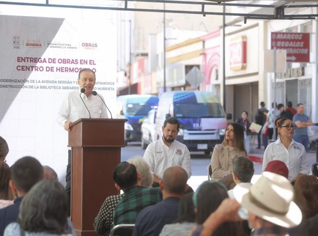  Cumple Gobernador de Sonora con rehabilitación de calles del centro histórico