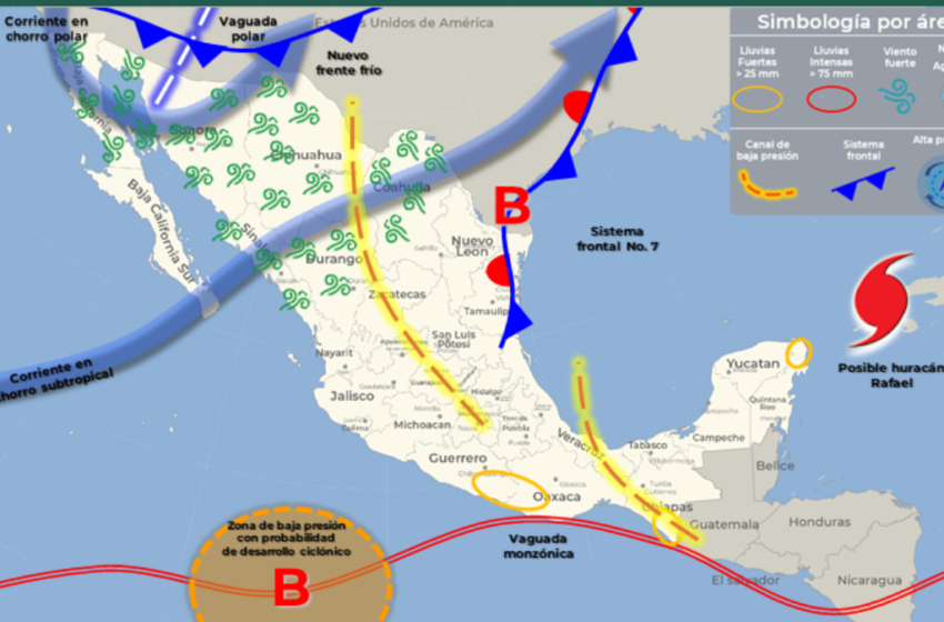  Frente Frío se extenderá por el noreste y oriente del país – El Momento