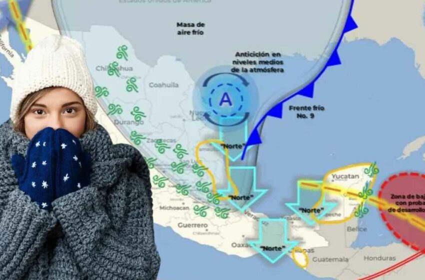  Doble frente frío llegará a México con hasta -10 grados – Vox Populi Noticias