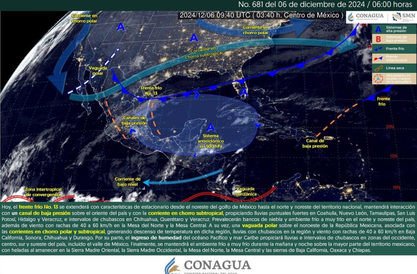  Se pronostican lluvias puntuales fuertes en el noreste y oriente del territorio nacional