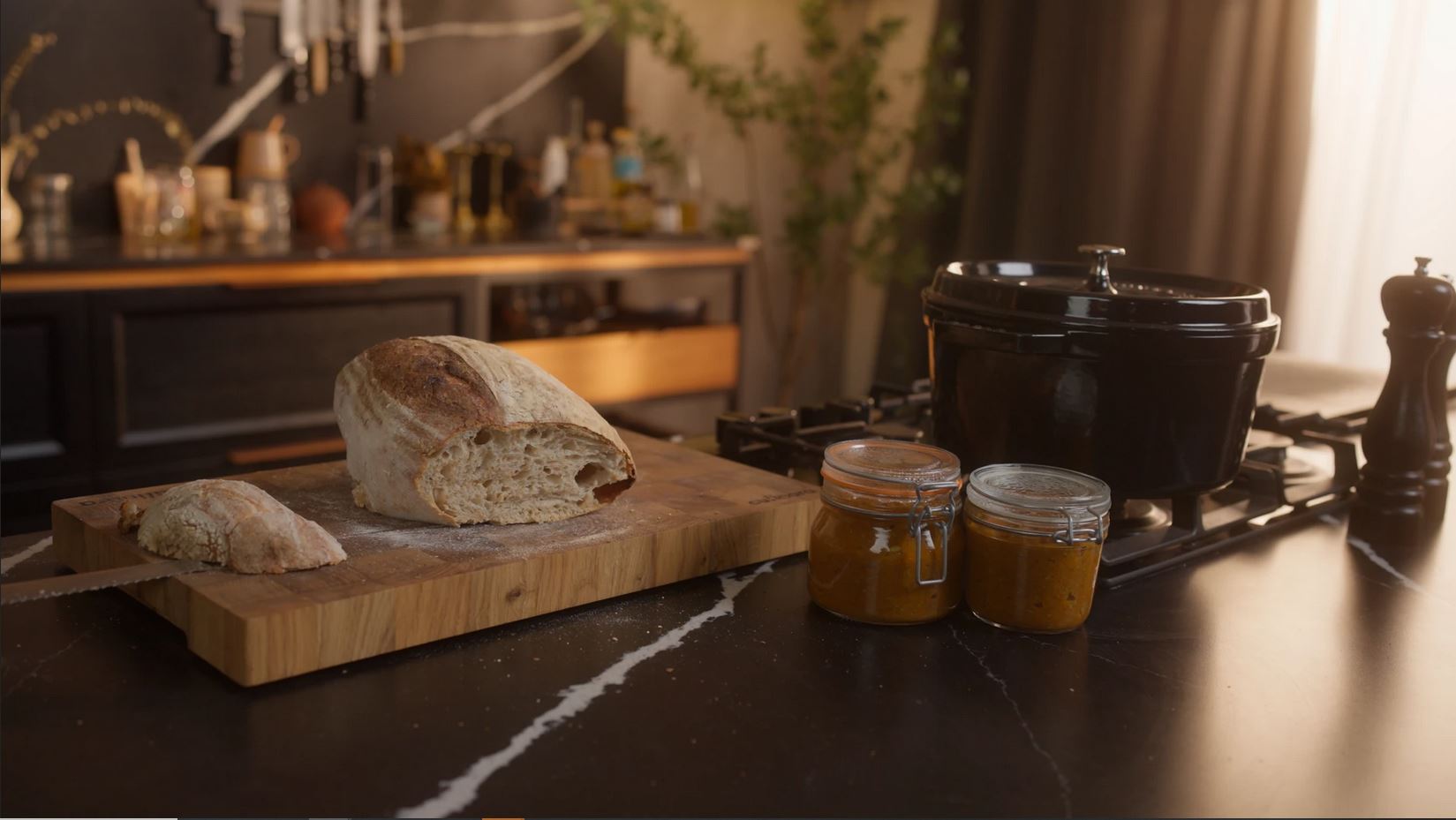 bread on a table