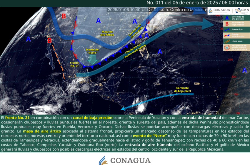  El SMN prevé para el 6 de enero baja presión en Yucatán – La Chispa