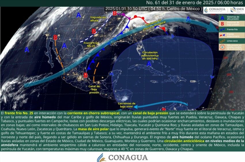  Ff 25 impacta México con lluvias y descenso de temperatura – La Chispa