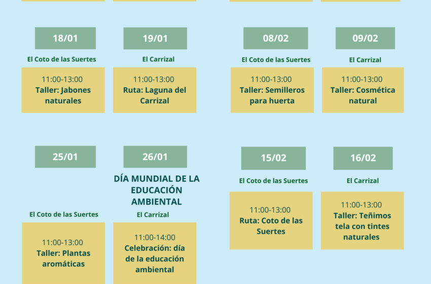  El área de Medio Ambiente presenta las nuevas actividades en las Aulas de Naturaleza …