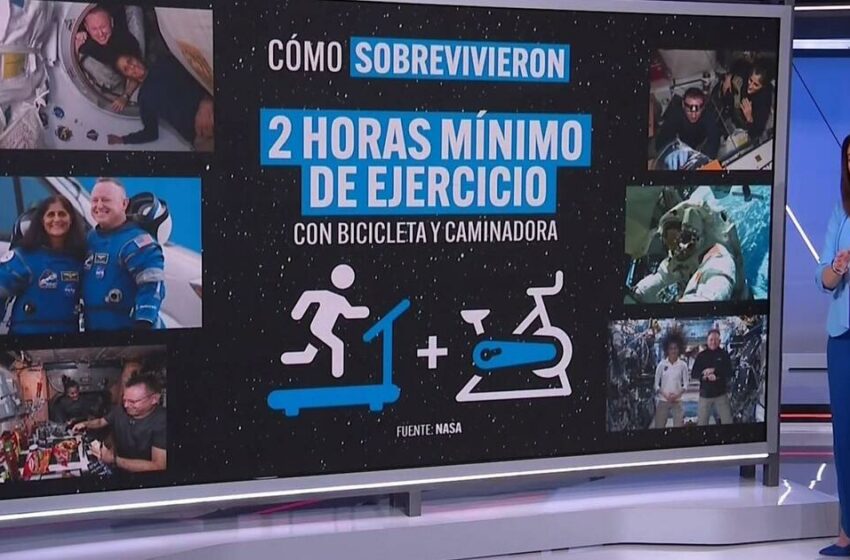  Williams y Wilmore estuvieron nueve meses haciendo ejercicios para evitar perder masa muscular