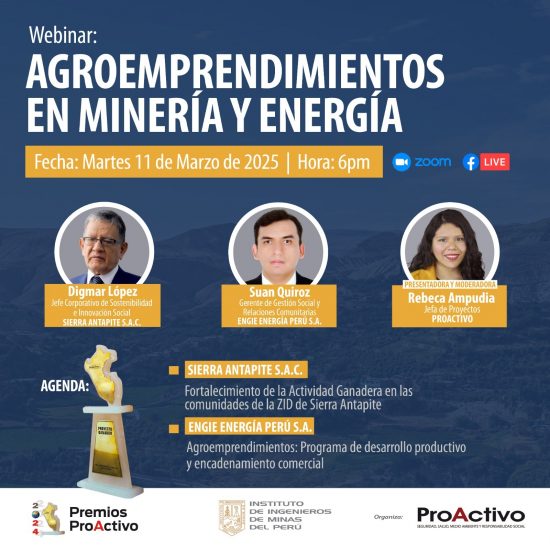  Webinar: Agroemprendimientos en Minería y Energía (11 de Marzo | 6pm)