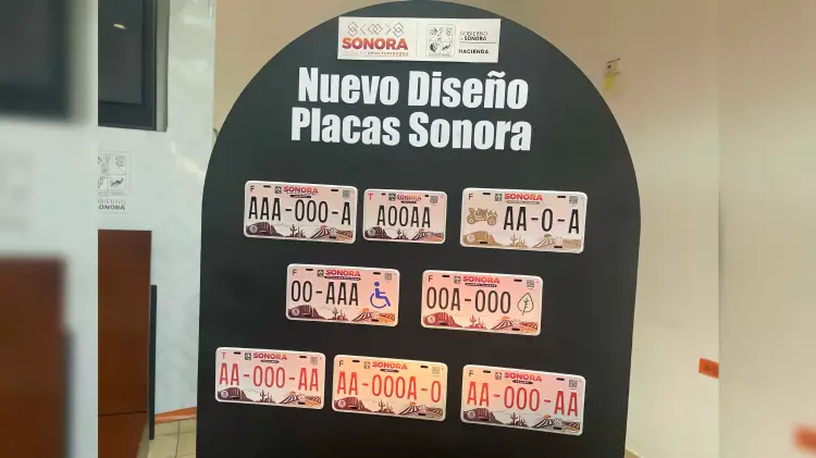 Sonora presenta nuevo diseño de placas vehiculares (cambio no obligatorio)