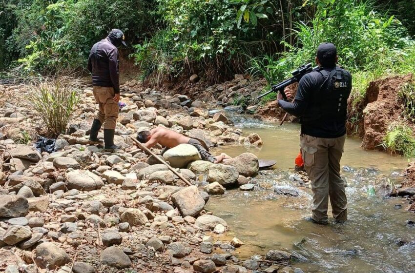 Capturan a varios hombres que realizaban minería ilegal en el río Villalobos de Pedregal