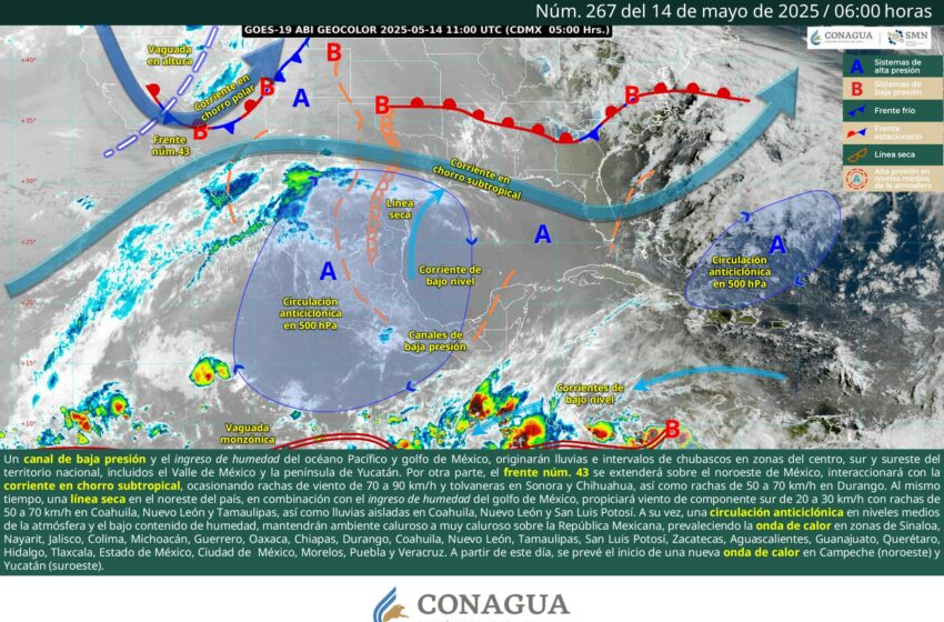 Advierte SMN sobre onda de calor este miércoles para las zonas centro y sur de Sinaloa