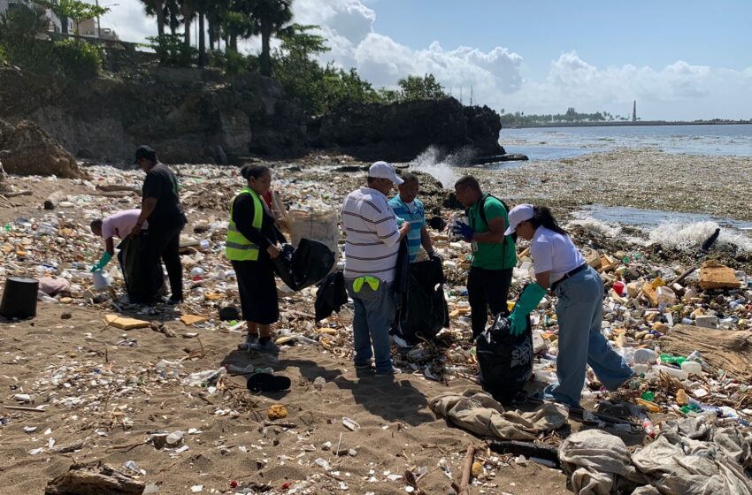 Robert Reid Cabral y Medio Ambiente realizan jornada de limpieza en la playa del Fuerte San Gil
