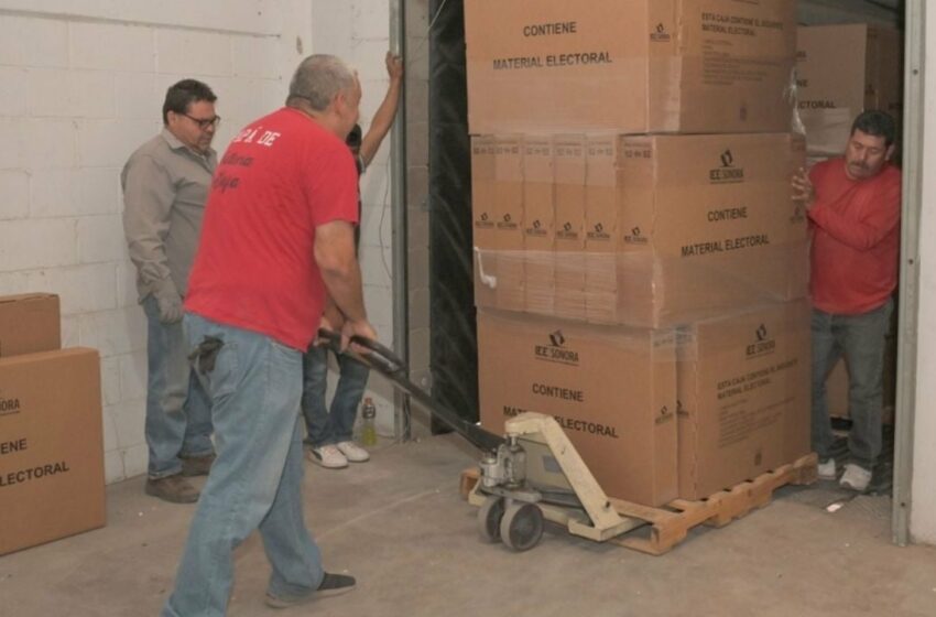 Inicia distribución de documentación electoral en Sonora para la jornada del 1 de junio