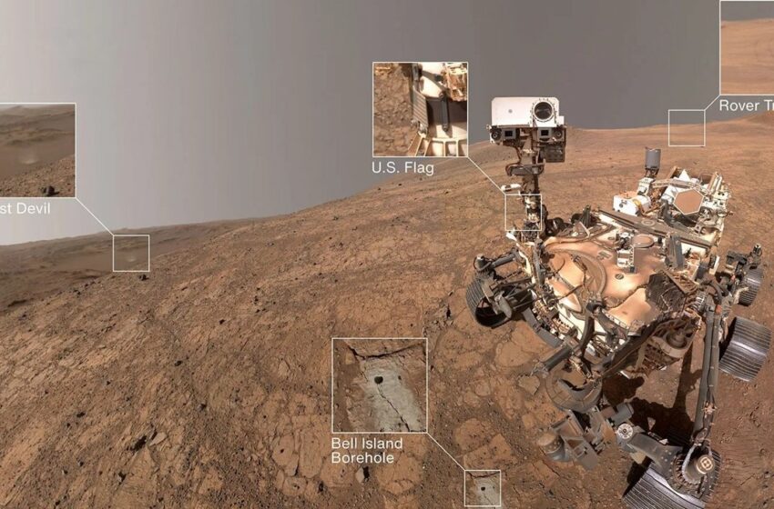 Un ‘diablo de polvo’ protagoniza un selfi del rover Perseverance
