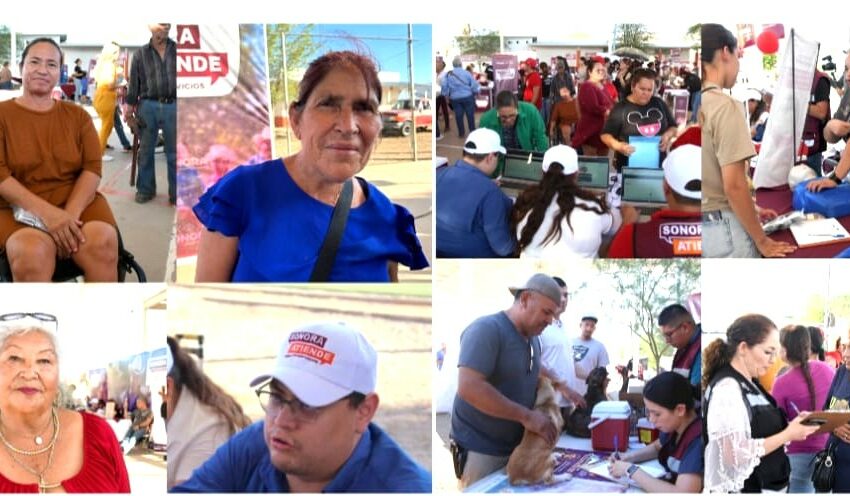 "Sonora Atiende" llega a Las Minitas con servicios gratuitos y atención a las familias