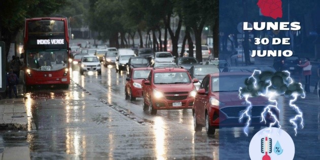 Prevén lluvias intensas con actividad eléctrica en la CDMX hoy lunes