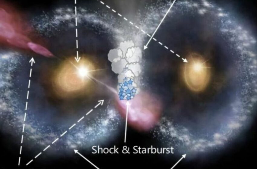  Búho Cósmico: una rara fusión de galaxias intriga a los astrónomos por su inusual forma