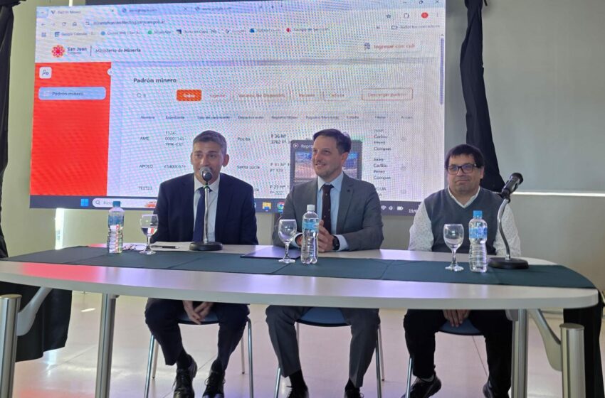 San Juan presentó un nuevo sistema digital del padrón y canon minero provincial