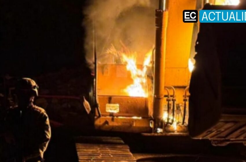Bloque de Seguridad destruye campamento de minería ilegal en la frontera sur de Ecuador